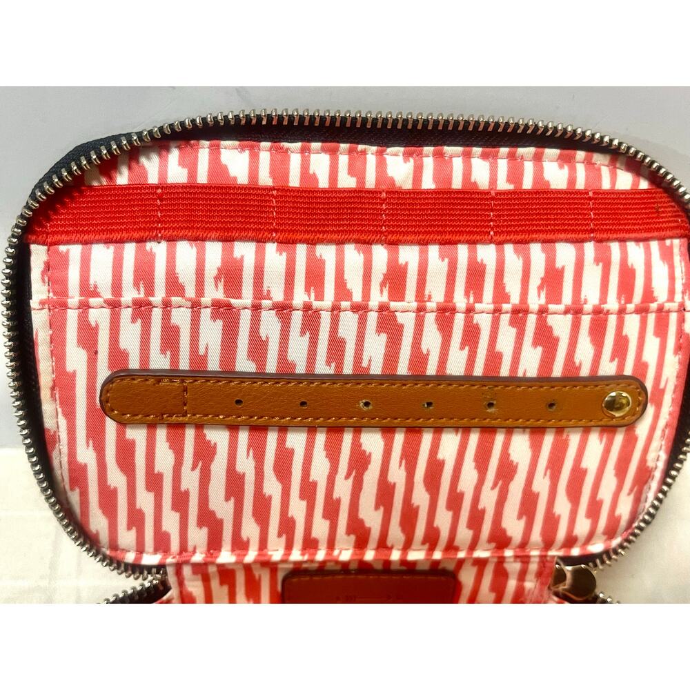 New Stella & Dot Striped Travel Jewelry Cosmetics Storage Box Organizer 6.5x4.5 - Picture 5 of 6